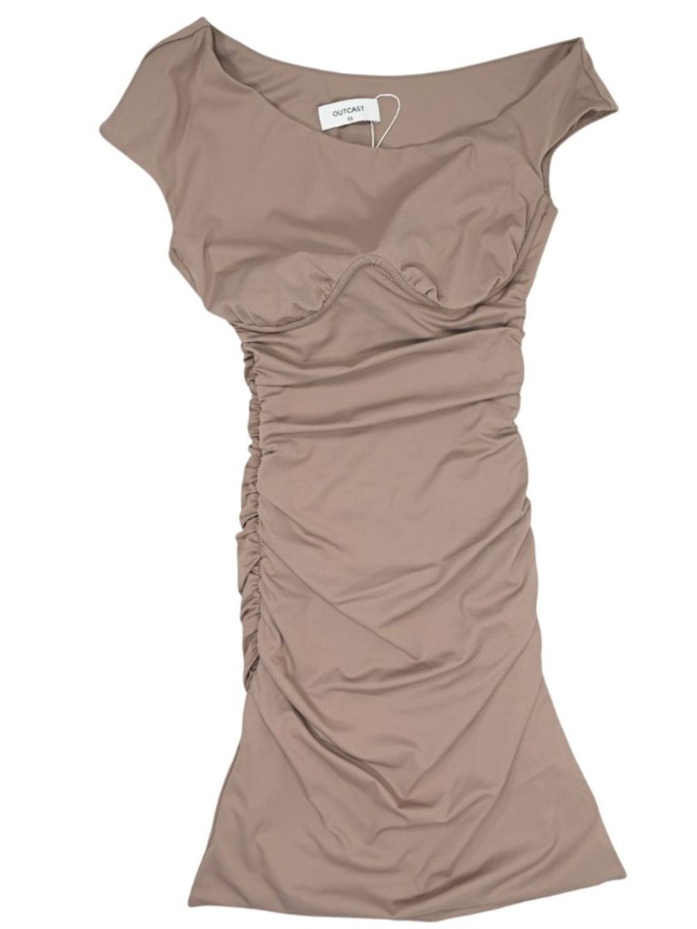 Outcast Madison Mini Dress in Tan